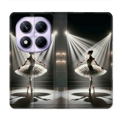 Housse Cuir Portefeuille Pour Xiaomi Redmi Note 14 PRO 5G Danseuse Lumière
