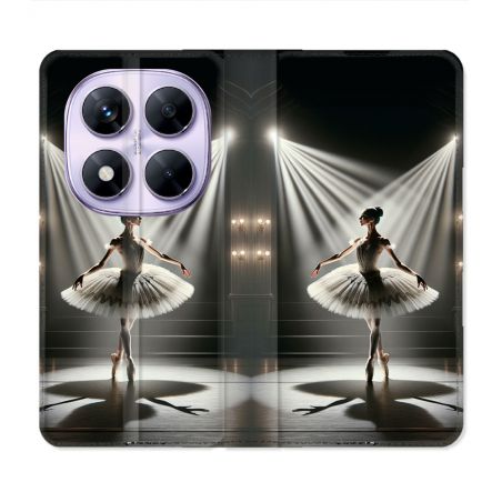 Housse Cuir Portefeuille Pour Xiaomi Redmi Note 14 PRO 5G Danseuse Lumière