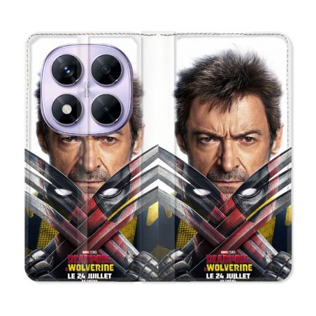 Housse Cuir Portefeuille Pour Xiaomi Redmi Note 14 PRO 5G Deadpool Affiche