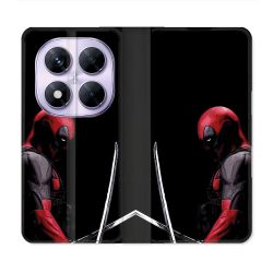 Housse Cuir Portefeuille Pour Xiaomi Redmi Note 14 PRO 5G Deadpool Epee