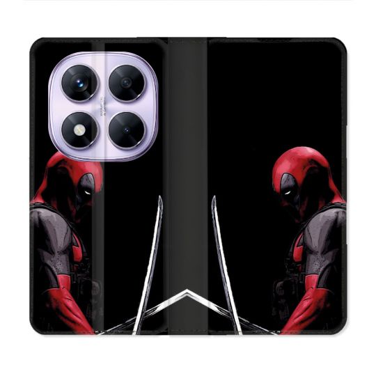 Housse Cuir Portefeuille Pour Xiaomi Redmi Note 14 PRO 5G Deadpool Epee