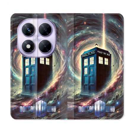 Housse Cuir Portefeuille Pour Xiaomi Redmi Note 14 PRO 5G Dr Who Tardis Univers