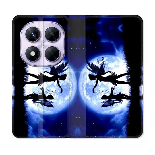 Housse Cuir Portefeuille Pour Xiaomi Redmi Note 14 PRO 5G Fantastique Fee Lune