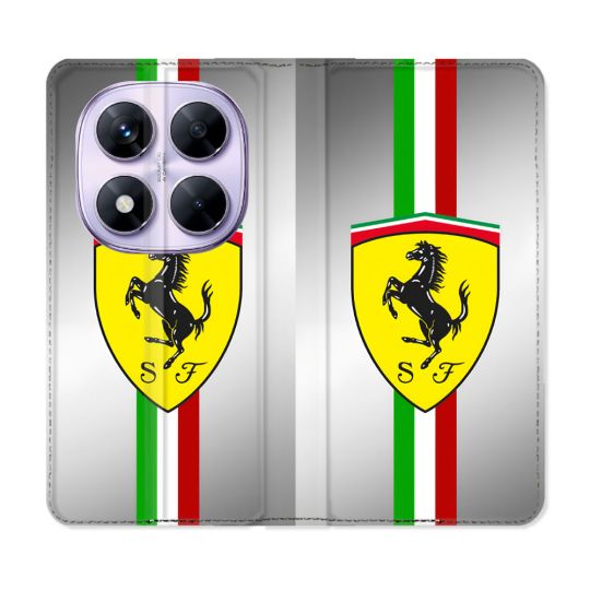 Housse Cuir Portefeuille Pour Xiaomi Redmi Note 14 PRO 5G Ferrari Ligne