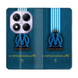 Housse Cuir Portefeuille Pour Xiaomi Redmi Note 14 PRO 5G Olympique Marseille OM Bande