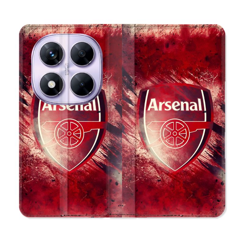 Housse Cuir Portefeuille Pour Xiaomi Redmi Note 14 PRO 5G Foot Arsenal