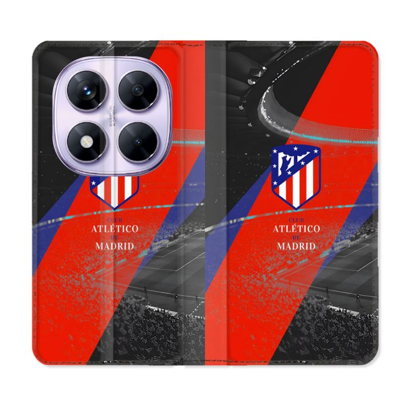Housse Cuir Portefeuille Pour Xiaomi Redmi Note 14 PRO 5G Foot Athletico Madrid