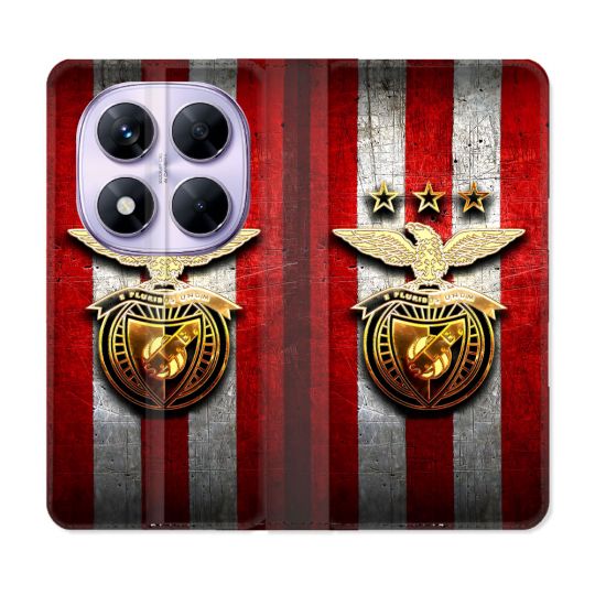 Housse Cuir Portefeuille Pour Xiaomi Redmi Note 14 PRO 5G Foot Benfica