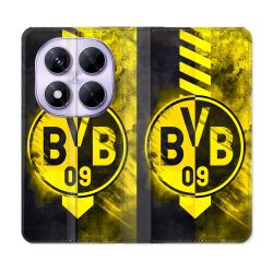 Housse Cuir Portefeuille Pour Xiaomi Redmi Note 14 PRO 5G Foot Dortmund