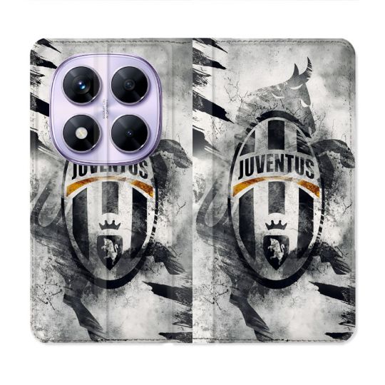 Housse Cuir Portefeuille Pour Xiaomi Redmi Note 14 PRO 5G Foot Juventus Turin
