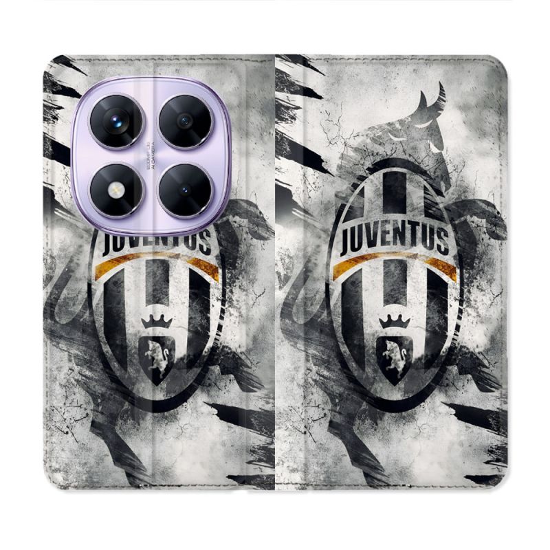 Housse Cuir Portefeuille Pour Xiaomi Redmi Note 14 PRO 5G Foot Juventus Turin