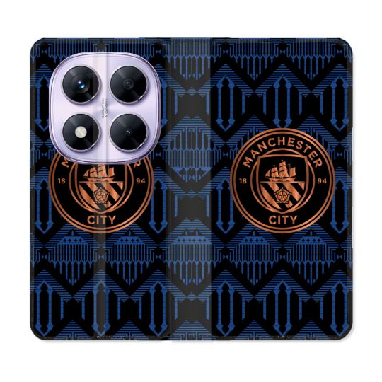 Housse Cuir Portefeuille Pour Xiaomi Redmi Note 14 PRO 5G Foot Manchester City