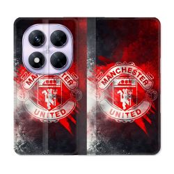 Housse Cuir Portefeuille Pour Xiaomi Redmi Note 14 PRO 5G Foot Manchester United