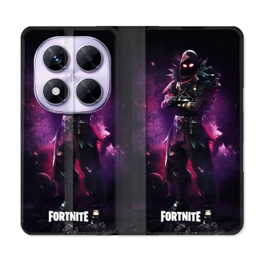 Housse Cuir Portefeuille Pour Xiaomi Redmi Note 14 PRO 5G Fortnite Raven