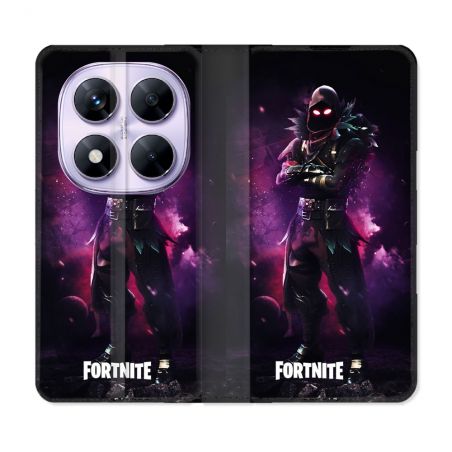 Housse Cuir Portefeuille Pour Xiaomi Redmi Note 14 PRO 5G Fortnite Raven