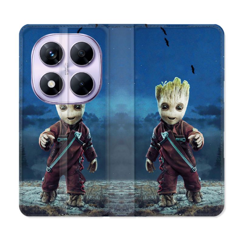 Housse Cuir Portefeuille Pour Xiaomi Redmi Note 14 PRO 5G Groot Bleu