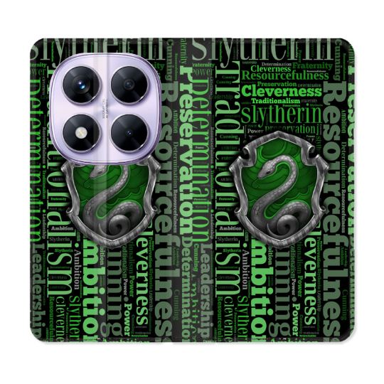 Housse Cuir Portefeuille Pour Xiaomi Redmi Note 14 PRO 5G Harry Potter Serpentar