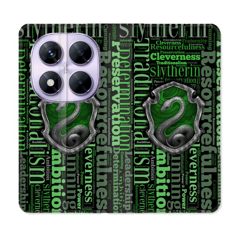 Housse Cuir Portefeuille Pour Xiaomi Redmi Note 14 PRO 5G Harry Potter Serpentar