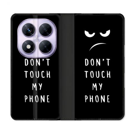 Housse Cuir Portefeuille Pour Xiaomi Redmi Note 14 PRO 5G Humour Don't Touch