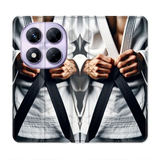 Housse Cuir Portefeuille Pour Xiaomi Redmi Note 14 PRO 5G Kimono Ceinture