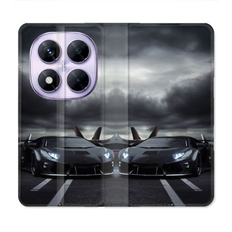 Housse Cuir Portefeuille Pour Xiaomi Redmi Note 14 PRO 5G Lamborghini Avion