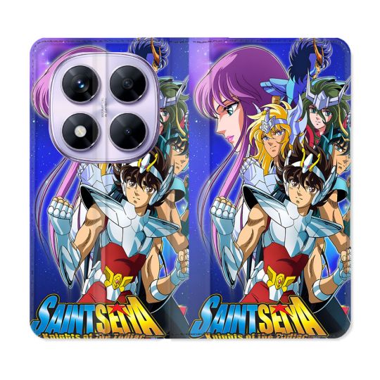 Housse Cuir Portefeuille Pour Xiaomi Redmi Note 14 PRO 5G Les Chevaliers Du Zodiaque