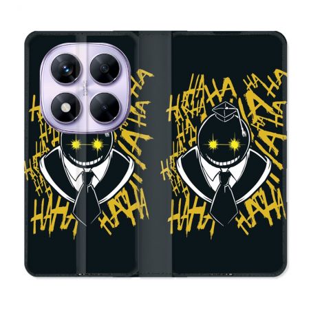 Housse Cuir Portefeuille Pour Xiaomi Redmi Note 14 PRO 5G Manga Assassination Classroom Kuro Noir