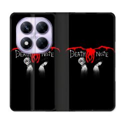 Housse Cuir Portefeuille Pour Xiaomi Redmi Note 14 PRO 5G Manga Death Note Noir