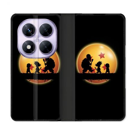 Housse Cuir Portefeuille Pour Xiaomi Redmi Note 14 PRO 5G Manga Dragon Ball Vintage