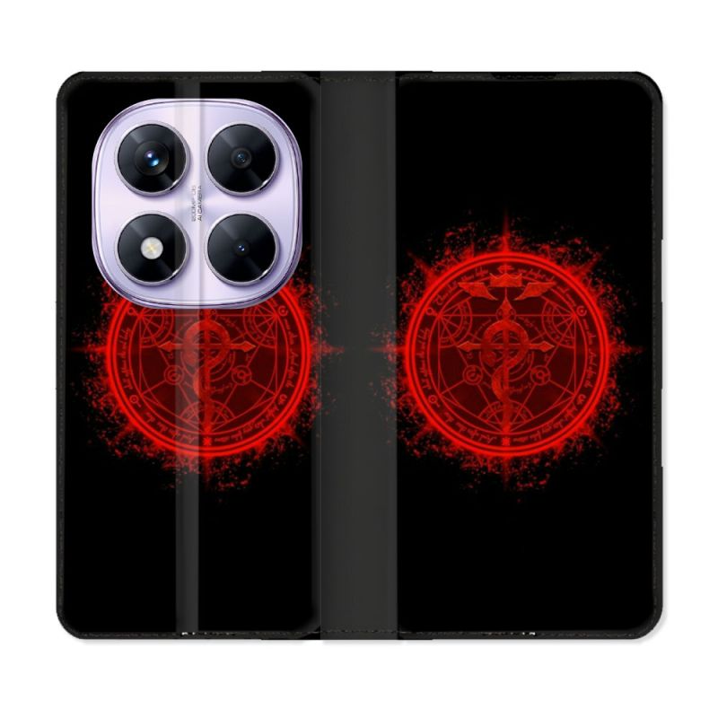 Housse Cuir Portefeuille Pour Xiaomi Redmi Note 14 PRO 5G Manga Fullmetal Alchemist Logo