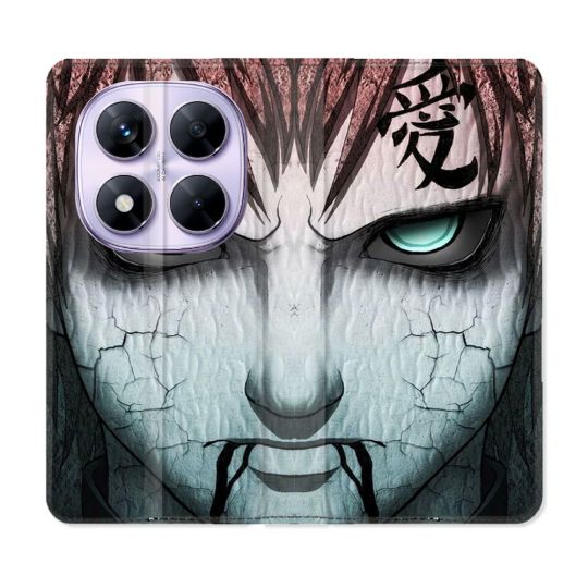 Housse Cuir Portefeuille Pour Xiaomi Redmi Note 14 PRO 5G Manga Naruto Gaara