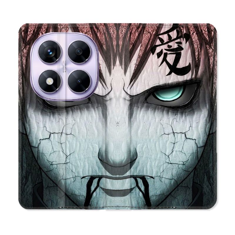 Housse Cuir Portefeuille Pour Xiaomi Redmi Note 14 PRO 5G Manga Naruto Gaara