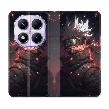 Housse Cuir Portefeuille Pour Xiaomi Redmi Note 14 PRO 5G Manga Naruto Kakashi Dark