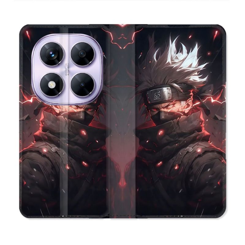 Housse Cuir Portefeuille Pour Xiaomi Redmi Note 14 PRO 5G Manga Naruto Kakashi Dark