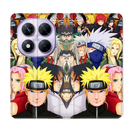 Housse Cuir Portefeuille Pour Xiaomi Redmi Note 14 PRO 5G Manga Naruto Team