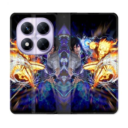 Housse Cuir Portefeuille Pour Xiaomi Redmi Note 14 PRO 5G Manga Naruto VS