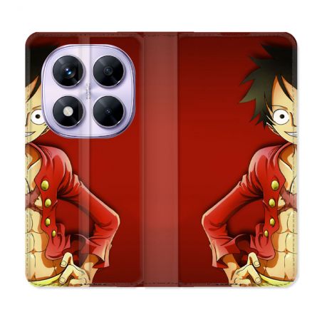 Housse Cuir Portefeuille Pour Xiaomi Redmi Note 14 PRO 5G Manga One Piece Luffy