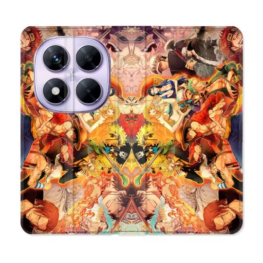 Housse Cuir Portefeuille Pour Xiaomi Redmi Note 14 PRO 5G Manga One Piece Nakama