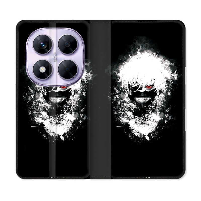 Housse Cuir Portefeuille Pour Xiaomi Redmi Note 14 PRO 5G Manga Tokyo Ghoul Kaneki Tag