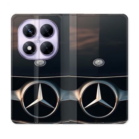 Housse Cuir Portefeuille Pour Xiaomi Redmi Note 14 PRO 5G Mercedes Calendre