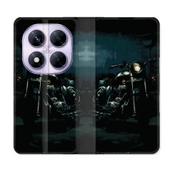 Housse Cuir Portefeuille Pour Xiaomi Redmi Note 14 PRO 5G Moto Harley Vintage