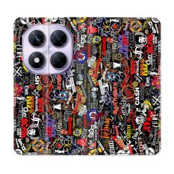 Housse Cuir Portefeuille Pour Xiaomi Redmi Note 14 PRO 5G Musique Rock Groupe