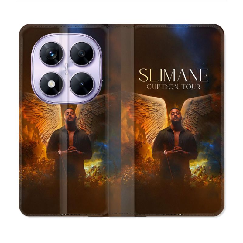 Housse Cuir Portefeuille Pour Xiaomi Redmi Note 14 PRO 5G Musique Slimane Ange