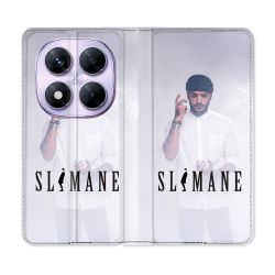 Housse Cuir Portefeuille Pour Xiaomi Redmi Note 14 PRO 5G Musique Slimane Blanc