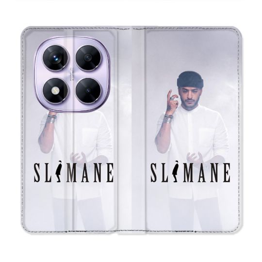 Housse Cuir Portefeuille Pour Xiaomi Redmi Note 14 PRO 5G Musique Slimane Blanc