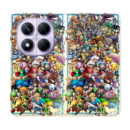 Housse Cuir Portefeuille Pour Xiaomi Redmi Note 14 PRO 5G Nintendo