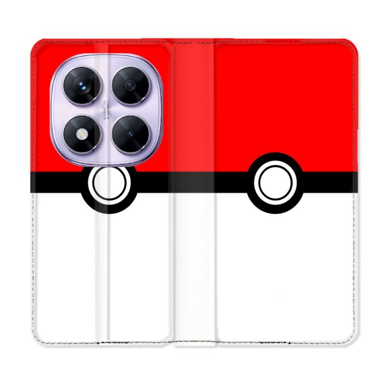 Housse Cuir Portefeuille Pour Xiaomi Redmi Note 14 PRO 5G Pokemon Pokeball