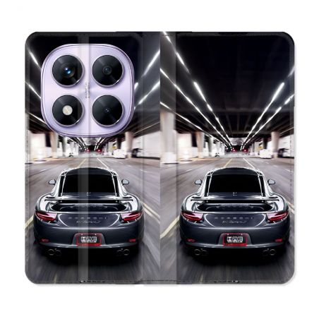 Housse Cuir Portefeuille Pour Xiaomi Redmi Note 14 PRO 5G Porsche 911