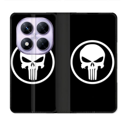 Housse Cuir Portefeuille Pour Xiaomi Redmi Note 14 PRO 5G Punisher