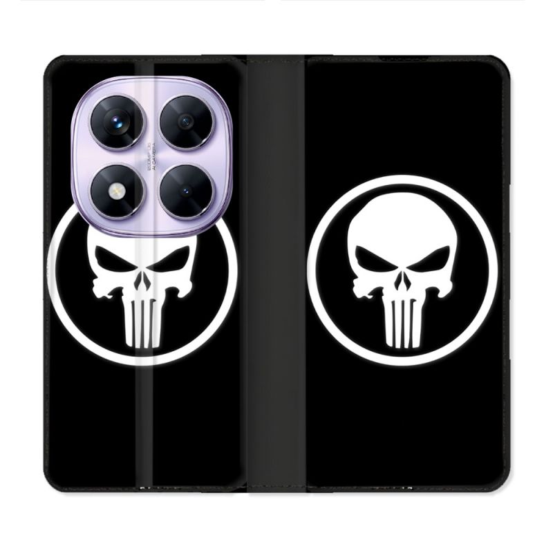 Housse Cuir Portefeuille Pour Xiaomi Redmi Note 14 PRO 5G Punisher